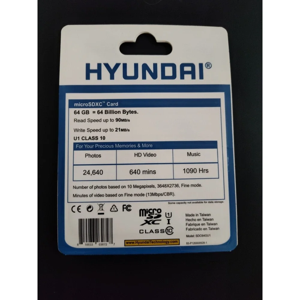 Hyundai 64GB MicroSDXC Card With SD Adapter‎